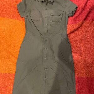 Impressions Dark Olive Long Sleeve Dress